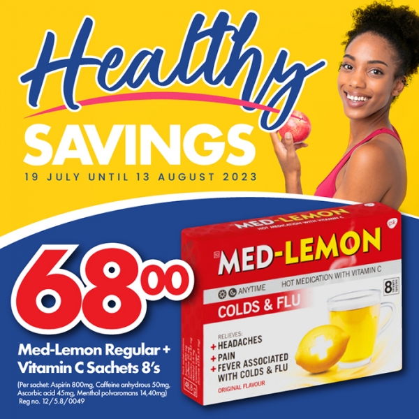 Med-Lemon Regular + Vitaman C Sachets 8's