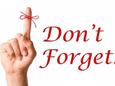 Don't forget
